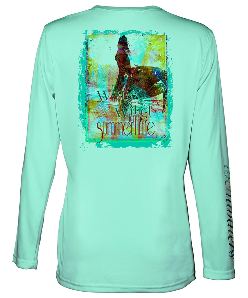 Nationals Ladies Long Sleeve V-Neck Tee - paddlepro